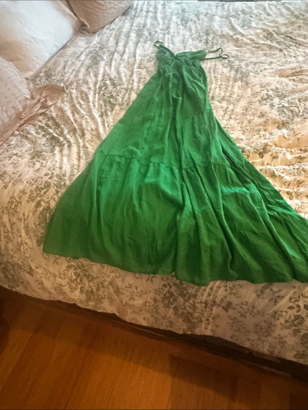 SHEIN Emerald Green Maxi Dress  with Tie Straps